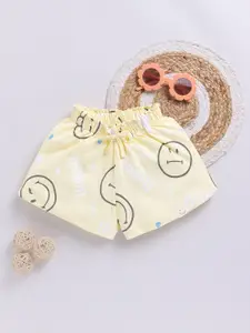 Happy Faces Girls Conversational Printed Pure Cotton Shorts