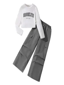 StyleCast x Revolte Girls Printed Long Sleeves T-Shirt With Trouser