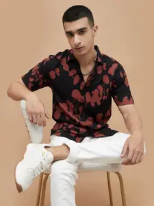 Fame Forever by Lifestyle Men Spread Collar Abstract Printed Casual Shirt