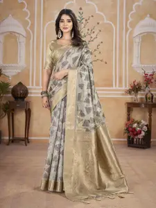 Mitera Zari Silk Blend Banarasi Saree