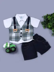 V-Mart Boys Short Sleeves Pure Cotton Shirt With Shorts