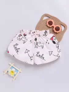 Happy Faces Girls Snoopy Printed Pure Cotton Shorts