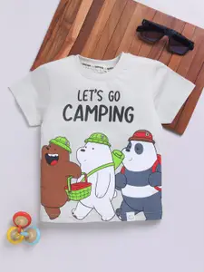 Happy Faces Boys We Bare Bears Printed Pure Cotton T-shirt