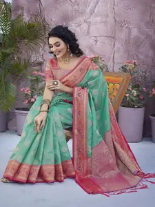 Satrani Woven Design Zari  Banarasi Saree