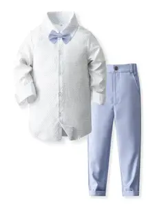 StyleCast x Revolte Boys Printed Pure Cotton Shirt With Trouser