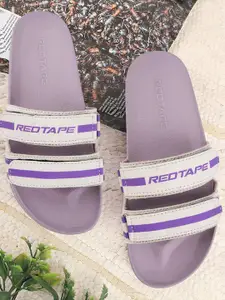 Red Tape Women Striped Sliders