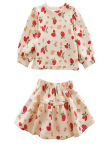 StyleCast x Revolte Girls Printed Long Sleeves T-Shirt With Skirt