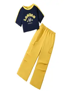 StyleCast x Revolte Girls Printed Round Neck Top With Trouser