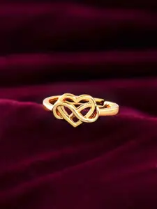 Voylla Gold-Plated Valentine's Day Tied To My Heart Finger Ring