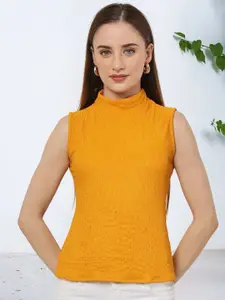 BAESD Women Self Design Tank Top