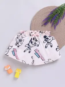 Happy Faces Kids Girls Powerpuff Girls Printed Pure Cotton Shorts