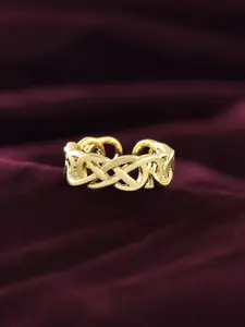 Voylla Gold-Plated Valentine's Day Infinity Knot Of Love Ring