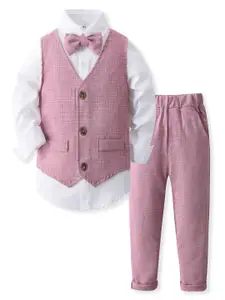 StyleCast x Revolte Boys Pure Cotton Shirt With Trouser & Waistcoat