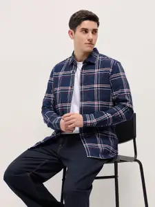 THE BEAR HOUSE Men Slim Fit Opaque Checked Casual Shirt
