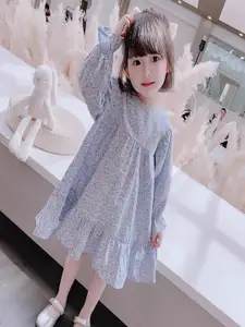 StyleCast x Revolte Girls Floral Printed Cotton A-Line Knee Length Dress