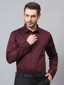 Cantabil Men Slim Fit Spread Collar Solid Cotton Casual Shirt