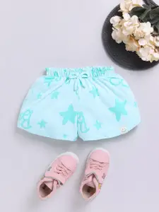 Happy Faces Kids Girls Conversational Printed Pure Cotton Shorts