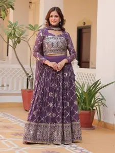 Ethnic Yard Embroidered Ready to Wear Lehenga & Unstitched Blouse With Dupatta