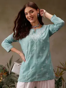ADA Women Ethnic Motifs Embroidered Chikankari Kurti