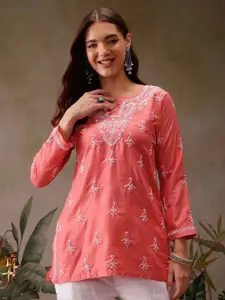 ADA Ethnic Motifs Embroidered Chikankari Kurti