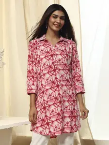 Biba Printed Shirt Collar Kurti