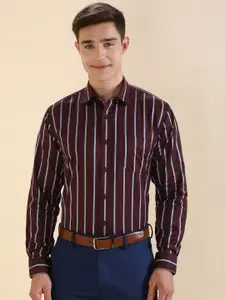 Allen Solly Men Slim Fit Spread Collar Vertical Striped Cotton Formal Shirt