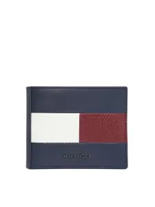 Tommy Hilfiger Men Colourblocked Leather Two Fold Wallet