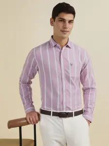 Allen Solly Men Slim Fit Spread Collar Vertical Striped Cotton Formal Shirt