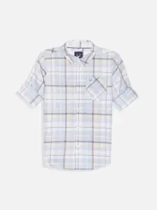 Allen Solly Junior Boys Slim Fit Opaque Checked Casual Shirt