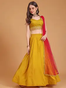 Kinjo Embroidered Sequinned Ready to Wear Lehenga & Blouse With Dupatta