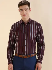 Allen Solly Men Slim Fit Spread Collar Vertical Striped Cotton Formal Shirt