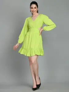 DressBerry Puff Sleeve Fit & Flare Dress