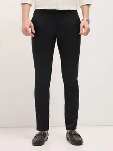 THE BEAR HOUSE Men Solid Slim Fit Non Iron Formal Trousers