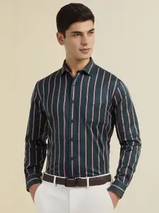 Allen Solly Men Slim Fit Spread Collar Vertical Striped Cotton Formal Shirt
