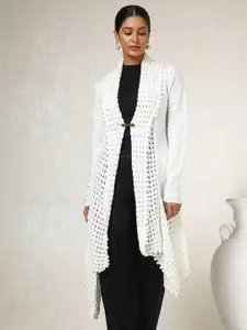 Soch Self Design Longline Acrylic Open Front Shrug