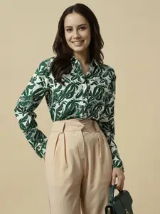 Allen Solly Woman Spread Collar Floral Printed Casual Shirt