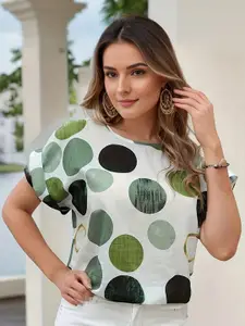 StyleCast Women Polka Dot Printed Boxy Top