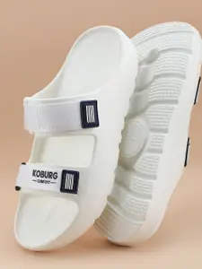 Koburg Men Rubber Self Design Slip-On Flip Flops