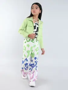 taffykids Girls Printed Top with Trousers
