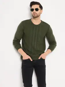 Club York Men Cable Knit Pullover Sweater