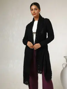 Soch Self Design Longline Acrylic Open Front Shrug