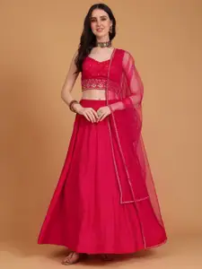 Kinjo Embroidered Sequinned Ready to Wear Lehenga & Blouse With Dupatta