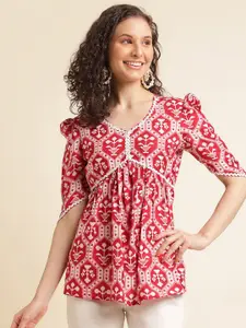 DressBerry Embellished Print Top