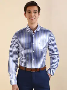 Allen Solly Men Slim Fit Spread Collar Vertical Striped Cotton Formal Shirt