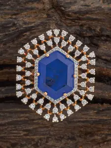 Kushal's Fashion Jewellery Embellished Bridal White Gold-Plated Party Zircon Mangalsutra