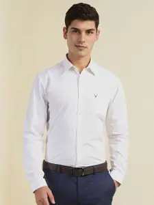 Allen Solly Men Slim Fit Spread Collar Geometric Printed Cotton Formal Shirt