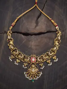Kushal's Fashion Jewellery Sterling Silver Temple Necklace