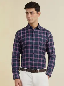 Allen Solly Men Slim Fit Spread Collar Checked Cotton Formal Shirt