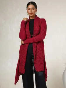 Soch Self Design Longline Acrylic Open Front Shrug