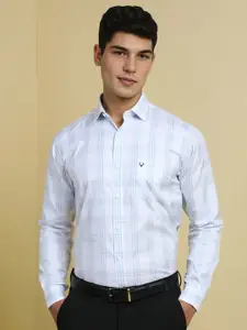 Allen Solly Men Slim Fit Spread Collar Tartan Checked Cotton Formal Shirt